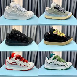 Mens trainer curb designer sneakers for men shoes black white leather high quality flat low luxury shoe woman sneaker lace up casual simple popular sh051