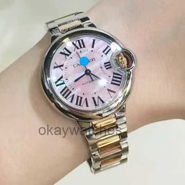 Crater Unisex Watches Womens Watch Blue Balloon 33 Diameter Pink Fritillaria Automatic Mechanical New W6920098 with Original Box