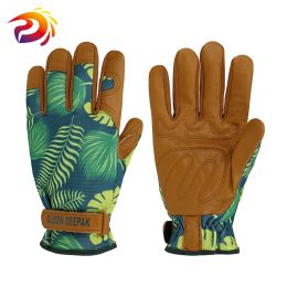 Gloves Flexible Gardening Gloves Water Resistant Roses Pruning and planting Cowhide Leather Working Glove