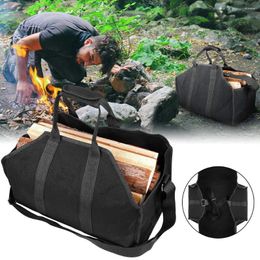 Storage Bags Supersized Canvas Firewood Wood Carrier Bag Log Camping Outdoor Holder Carry Wooden