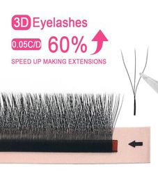 False Eyelashes Goddess W Shape Eyelash Extension 3D Premade Volume Fan Lashes Style YY Faux Mink Natural1306291