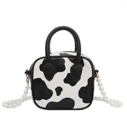 Shoulder Bags Fashion Ladies Crossbdoy Bag 2024 Cow Pattern Women's Young Girl Preferred Simple Handbag Waterproof PU Leather