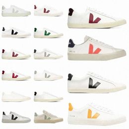 Casual sports shoes France Brazil Green low-carbon life V Organic cotton flats platform shoes Women's casual designer leather sneakers Men's loafers R 07AA#