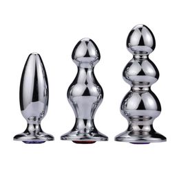 New Super Large Size Huge Aluminium Alloy Jewel Crystal Anal Beads Butt Plug Ball Insert Sm Sex Toy Men And Women Adult Products Y9188250