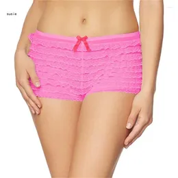 Women's Panties X7YA Women Sexy Ruffled Lace Sissy Pettipants Dance Bloomers Frilly Shorts