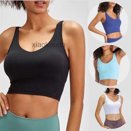 Designer Ll-tops Sexy Women Yoga Sport Underwear Tank Tops Gym Clothes Bra for Casual Running Nude Tight Sports Vest Fitness Shirt