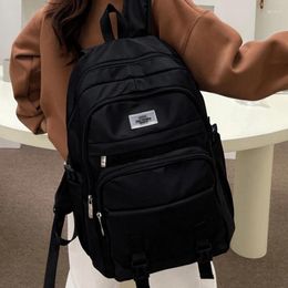 Backpack Large Nylon Cloth Students' Portable Waterproof Lovers' Black Big Size Travel Rucksack Unisex Quality Laptop Knapsack