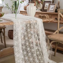 Pads Hollow Out Floral Lace Tablecloth, Retro Lace Table Cloth for Wedding Party, Piano Decor, Home Decor, Linen Photography Props