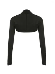 Women's T Shirts Women Crop Shrug Tops Casual Solid Color Sun Protection Long Sleeve Cardigan T-shirt Streetwear Clubwear