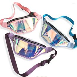 Waist Bags Fashion Women PVC Holographic Fanny Pack Travel Bag Laser Purse Shoulder Chest Sport Large Capacity Packs