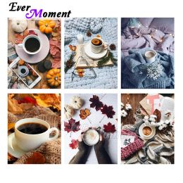 Stitch Ever Moment Diamond Painting Coffee Cup Full Square Resin Drill Wall Decoration Beads Art Embroidery Diamond Display S2F2706