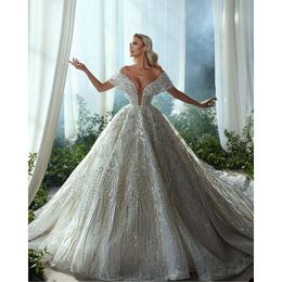 Dress Off Mermaid Sleeveless Elegant Wedding With Shoulder Organza Beads Bodice Formal Ocn Custom Made Tulle Floor-Length