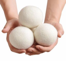 Practical Laundry Clean Ball Reusable Natural Organic Wool Fabric Softener Dryer Balls1763011