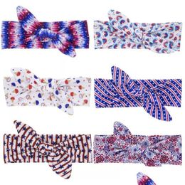 Hair Accessories 4Th Of Jy Flag Headbands Baby Rabbit Ears Hairbands Independence Day Star Stripes Head Bands Bandanas Drop Delivery Dhos2