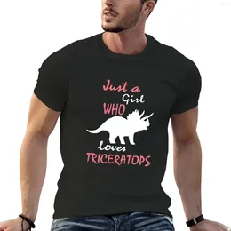Men's Polos Triceratops Girl Gift T-Shirt Edition Vintage Mens Big And Tall T Shirts