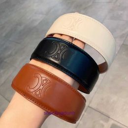 2023 internet celebrity hair band with leather letter pattern wide edge clip for washing face broken and pressed