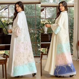 Ethnic Clothing Eid Ramadan Abayas For Women Muslim Dress Embroidery Party Gown Islam Jalabiya Arabic Robe Marocain Kaftan Dubai Turkey