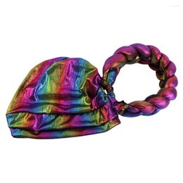 Berets Flower Head African Hat Turbans For Women Bonnet Headband Wraps Decorative Cap Fashion Elastic Girl Hats