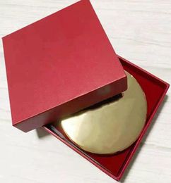 Brand designed Make up round mirror portable female folding mirrors present for friends classic with hand gift box G2144872204