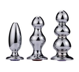 New Super Large Size Huge Aluminium Alloy Jewel Crystal Anal Beads Butt Plug Ball Insert Sm Sex Toy Men And Women Adult Products Y9054320