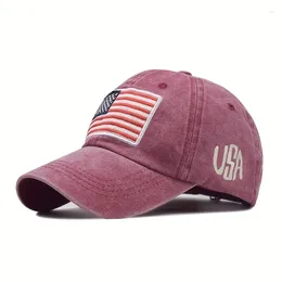 Ball Caps Men's Flag Embroidered Outdoor Cotton Baseball Cap