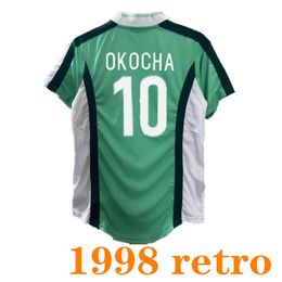 Retro soccer jersey 1998 KANU OKOCHA OLISEH Finidi YEKINI BABANGIDA WEST Africa national team 98 classic vintage football shirt 309l