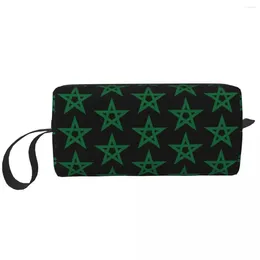 Storage Bags Travel Morocco Flag Toiletry Bag Kawaii Moroccan Proud Patriotic Makeup Cosmetic Organiser Women Beauty Dopp Kit Case