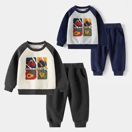 Clothing Sets Baby Boys Clothes Toddler Kids Cartoon Sweatshirt Pants 2pcs 2024 Spring Autumn Children's Tracksuit Casual