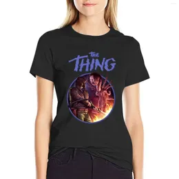 Women's Polos The Thing Retro T-shirt Lady Clothes Funny Aesthetic Clothing Dress For Women Plus Size