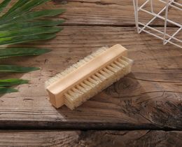 Wood Nail Brush Twosided Natural Boar Bristles Wooden Manicure Nail Brush Hand Cleansing Brushes 10CM WB20493435142