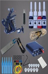 Permanent Makeup Machine Tattoo Beginner Kits 8 Wrap Coils Guns Tattoo MachineSet Black Pigment Sets Power Supply Tatto Supplies6542305