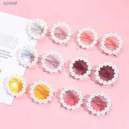 Sunglasses 1Pc Retro Fashion Daisy Sunglasses Womens Novels Round Frame Flower Sunglasses Festival Party Disco Shadow Adult Children WX