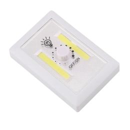 COB LED Switch Night Light Magnetic Wall Lamp Battery Operated Cordless Under Cabinet Light For Garage Closet LL