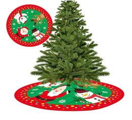 Christmas Decorations Tree Decor Round Snowman Santa Elk Print Skirt Apron Floor Carpet Xmas Mat1540663