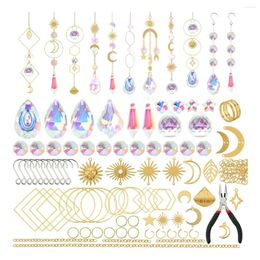 Decorative Figurines 200 Pcs Crystal Suncatcher Sun Catchers With Crystals Craft Kits For Adults Rainbow Maker Prism Pendants Gold