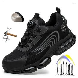 Boots Technology Mecha Safety Work Shoes High-end Design Swivel Button Breathable Lightweight