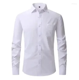 Men's Suits Long Sleeved White Shirt For Men