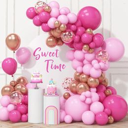 Party Decoration Pink Balloon Garland Arch Kit Happy Birthday Decorations Kids Girl Baby Shower Wedding Supplies Macaron Latex Ballon