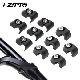 Parts ZTTO 10pcs Bicycle Brake Housing Buckle Fork Fixing Cshaped Buckle Brake Cable Hose Clamp Cable Guide Frame Fixed Tubing Clips