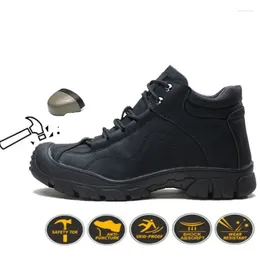 Boots Winter Men Shoes Work Safety Warm High-top Anti-smash Anti-piercing Non-slip Waterproof Indestructible