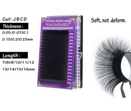 High quality 005 007 01 015mm JBCD Curl Mink Eyelash Extension super Soft 3d 6d Voluming Lashes Tray russian eyelash6667630