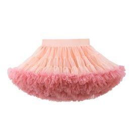 tutu Dress HOT Girls Tutu Skirts Solid Fluffy Tulle Princess Ball Gown Pettiskirt Kids Ballet Party Performance Dress for Children d240507