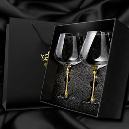 Light Luxury High-end Crystal Cup Red Wine Glass Set Tall Party Glasses Drinking for Champagne Flute 240429