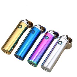 Fashion LED Light New Cross Dual Arc Electric Lighter Usb Rechargeable Plasma Electric Lighters