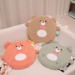 Pillow 40x40CM Round Colourful Bear Soft Plush Chair Cute Footrest Floor Mat Home Office Room Decoration