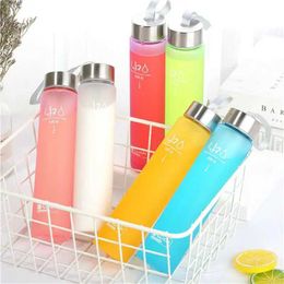 Cups Dishes Utensils Plastic drinking water bottle portable sports tea coffee cup kitchen tool childrens drinking water bottle 280mlL2405