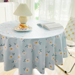 Table Cloth Waterproof Oil Proof And Wash Free PVC Flower Circular