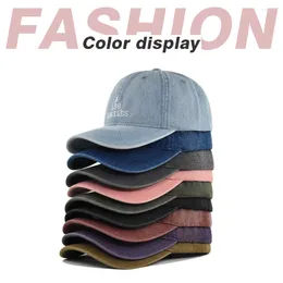 Ball Caps Unisex Letter Solid Cowboy Baseball Cap Four Seasons Men Women Sanpback Denim Hat Hip Hop Vintage Jeans Gorras Bone Kpop