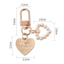 Keychains Lanyards Fashion Pearls Shell Pendant Keychain Women Handbag Backpack Pendant Ornaments Gift