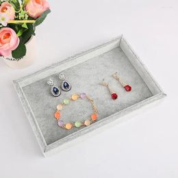 Jewelry Pouches Storage Trays 14.5 22.5Cm Earrings Rings Organizer Case Velvet Box Packaging Supplies